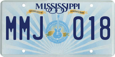 MS license plate MMJ018