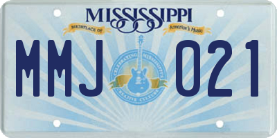 MS license plate MMJ021