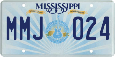 MS license plate MMJ024