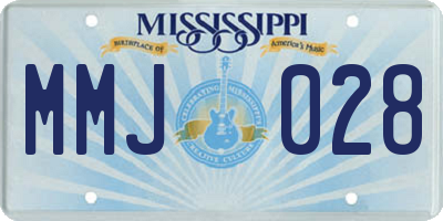MS license plate MMJ028