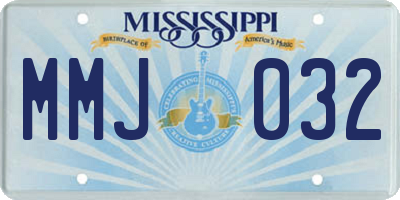 MS license plate MMJ032