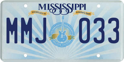 MS license plate MMJ033