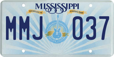 MS license plate MMJ037