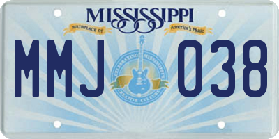 MS license plate MMJ038