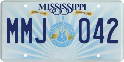 MS license plate MMJ042