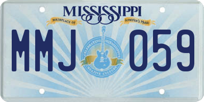 MS license plate MMJ059