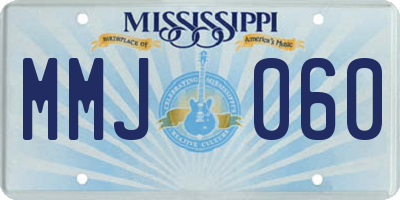 MS license plate MMJ060