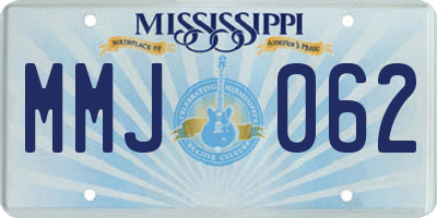 MS license plate MMJ062