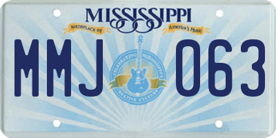 MS license plate MMJ063