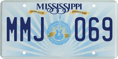 MS license plate MMJ069