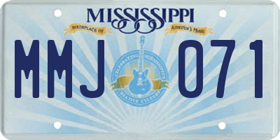 MS license plate MMJ071