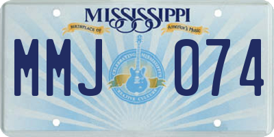 MS license plate MMJ074