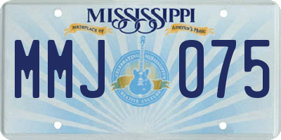 MS license plate MMJ075