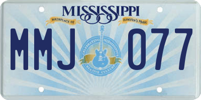MS license plate MMJ077