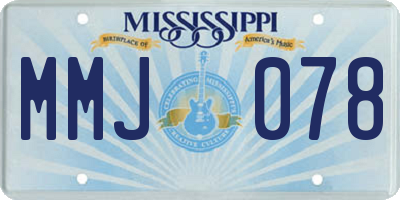 MS license plate MMJ078