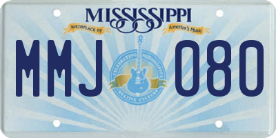 MS license plate MMJ080