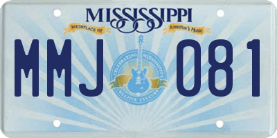 MS license plate MMJ081
