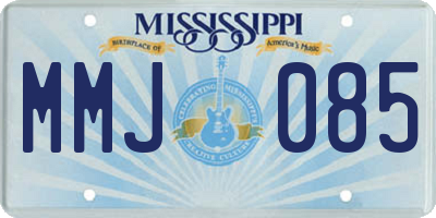 MS license plate MMJ085