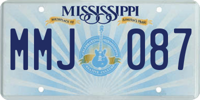 MS license plate MMJ087