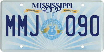 MS license plate MMJ090