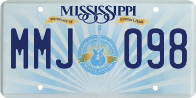 MS license plate MMJ098