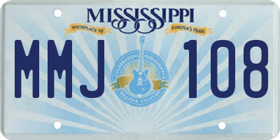 MS license plate MMJ108