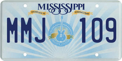 MS license plate MMJ109