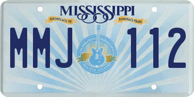 MS license plate MMJ112