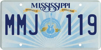 MS license plate MMJ119