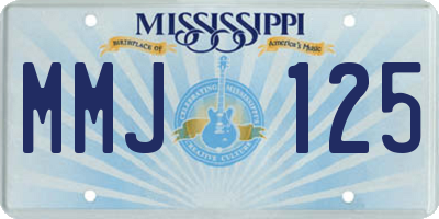 MS license plate MMJ125