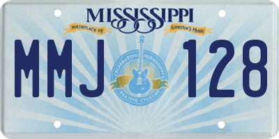 MS license plate MMJ128