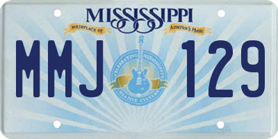 MS license plate MMJ129