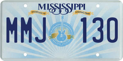 MS license plate MMJ130