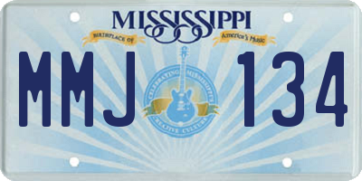 MS license plate MMJ134