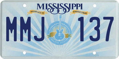 MS license plate MMJ137