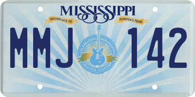 MS license plate MMJ142