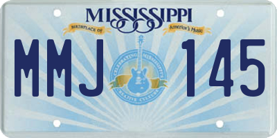 MS license plate MMJ145