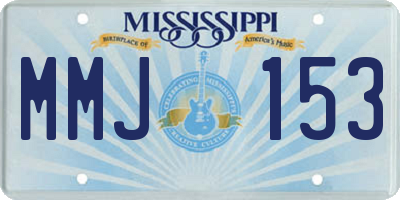 MS license plate MMJ153