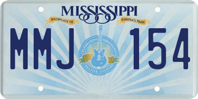 MS license plate MMJ154