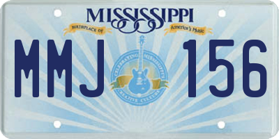 MS license plate MMJ156