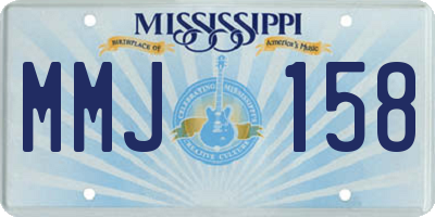 MS license plate MMJ158