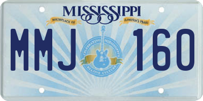 MS license plate MMJ160