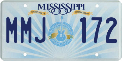 MS license plate MMJ172