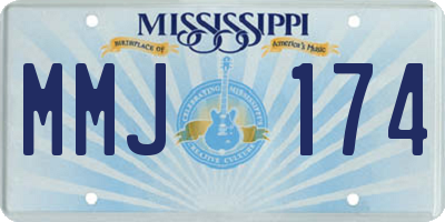 MS license plate MMJ174