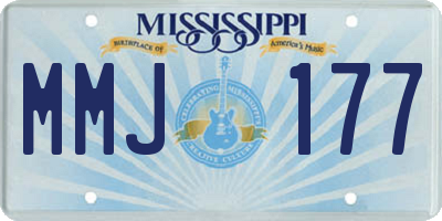 MS license plate MMJ177