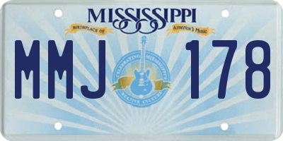 MS license plate MMJ178
