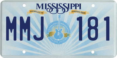 MS license plate MMJ181
