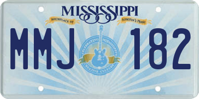 MS license plate MMJ182