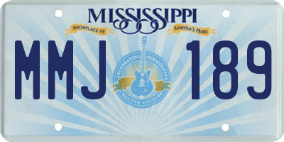 MS license plate MMJ189