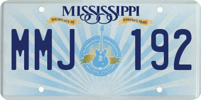 MS license plate MMJ192